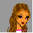 A 4x4 contact sheet of a pixel art animated icon featuring red lips, text variations, and a cartoon girl headshot on black background with gray transparency areas.