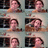 A static grid of six pixelated images showing a person with short brown hair in various poses against dark and light backgrounds.