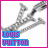 Two side-by-side animated frames of a pixelated Louis Vuitton logo icon with color-inverted text boxes and border colors.