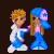 Pixelated icon shows two figures holding hands against dark background with pink text 'I Love Alex' and star symbol.