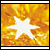 nine pixelated frames showing a white star on a fiery orange-yellow background with text reading 'STILL' and 'SHINING' in pixelated font