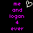 Pixelated text in bright pink on black background with a white heart symbol above the left side of the text.