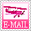 Animated contact sheet of a pink biplane icon with 'E-MAIL' text, showing sequential frame-by-frame motion across 25 sampled frames arranged in a 5x5 grid.