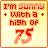 A 48x48 pixel animated contact sheet showing two sequential frames of a buddy icon with red text on a yellow background, displaying the phrase "I'm sunny + With a high of +" followed by the number 75 in varying color gradients.