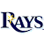 Pixelated 'Rays' text with blue letters, white outlines, and a yellow starburst on the 'R', set against a gray background.