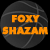 Four distinct color variations of a basketball-themed icon with 'FOXY SHAZAM' text displayed in pixelated font across each version.