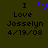 Pixelated text and a blue heart symbol on dark green background with two identical static frames.