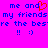 Pixelated text on bright pink background with blue letters and red heart symbol replacing 'and' in phrase.