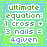Pixelated graphic with green border displaying 'ultimate equation: 1 cross + 3 nails = 4given' text in multiple colors.