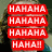 A four- shows a character with white face paint, dark eye makeup, and red lips smiling widely; the top-left displays stacked red text reading "HAHAHA HAHAHA HAHAHA HAHAA!!"