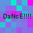 Pixelated of cyan, purple, and magenta squares with four identical text blocks reading "DaNeE!!!!" in black font