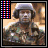 identical soldier images with text overlays, each frame showing a soldier in camouflage uniform and helmet against a blurred background