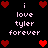 Pixelated text and red heart icons arranged in a on black background, with animated changes to heart positions