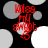 Red text 'Kiss My Butt' with a heart symbol appears over a black background with gray and white circles, animated with shifting circle positions.