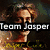Animated icon shows two characters with curly hair, one in a blue jacket and the other in an orange outfit, with text reading "Team Jasper" above.