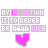 Pixelated text reads 'MY INTENTION IS TO NEVER BE AGAIN NICE' above a pink heart that changes color and pattern