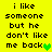 Yellow background with black pixelated text reading 'i like someone but he don't like me back' and a green heart symbol, displayed in two identical vertical