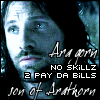 Four- of a man with long dark hair and a mustache, each displaying different text overlays and facial expressions