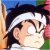 Pixelated close-up of a character with dark hair and light skin, wearing white headgear against a multicolored background.