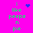 A bright pink background displays green text reading "i like peeps n pie" with a blue heart and scattered dots in different positions across frames.