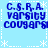 Blue pixelated text on light blue background with white star and dashed line borders, repeated in four quadrants.