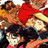A contact sheet of two animated frames showing a pixelated anime-style scene with characters and text on the right side.