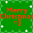 Green background with white snowflakes and red text reading "Merry Christmas =]" in four identical quadrants.