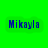 Static image with bright green background and blue pixelated text reading 'Mikayla' on left side, gray rectangle on bottom right.