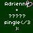 Pixelated green background displays two identical text-based icons side-by-side with white text and a pink heart symbol on the left icon.