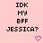 Pixelated text on a light pink background with two identical pixel art hearts below the text.