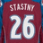 Maroon sports jersey with white text 'STASTNY' and number '26', displayed in a
