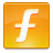 A square-shaped icon with a gradient orange background featuring a white lowercase 'f' symbol in the center.