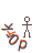 Animated sequence of stick figures dancing with 'DORK' text in orange and gray, arranged on a white background.