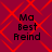 Red background with red diamond pattern and black text reading "Ma Best Freind" in four identical quadrants