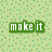Green pixelated text 'make it' and 'SPICY' on a light green patterned background with small square