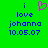 Green background with blue text reading 'i love johanna 10.05.07' and a pink pixelated heart symbol above the word 'love'.