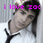 Pixelated image of a person with dark hair and light skin wearing a white shirt, overlaid with pink text reading 'i love zac' against a gray background.