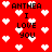 Red background with white pixelated hearts and repeated text "ANTHEA I LOVE YOU" in black pixelated font.