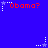 Blue background with red text reading 'Obama?' and white/purple star icons in pixelated style.