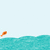 Animated scene with orange fish swimming above and below turquoise water waves against a light blue background.