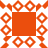 A static pixelated icon with a central orange square bordered by a white frame and orange circular patterns at each corner.