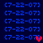 Blue pixelated text repeats on dark blue background with red heart symbols appearing in specific positions across observations.