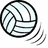 A pixelated volleyball with motion lines on a white background, next to a bright pink with the text 'kiss my ace' in black block letters