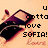 Pixelated image of a dark vehicle with red accents on light background, text overlays reading "u gotta love SOFIA!" and "i loves me friend SOFIA!")