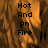 Animated fire background with black text reading 'Hot And On Fire' in four , each showing the same text over a different frame of the fire animation