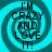 Four identical display a cyan and teal spiral background with black text reading "I'M CRAZY AND LOVE IT!" in a pixelated font