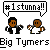 Pixel art image with two figures under a speech bubble reading '#1 stunnâ!!' and text 'Big Tymers' below.