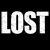 A 3x3 contact sheet of black-and-white animated frames featuring text and logos related to the TV show Lost, with numbers, dates, and broadcast information displayed across multiple panels.