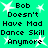 Green background with white starbursts and black pixelated text reading "Bob Doesn't Have Mad Dance Skill Anymore" repeated twice.