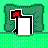 Pixel art chicken icon with red comb, brown body, and green background; speech bubbles display sequential text fragments.